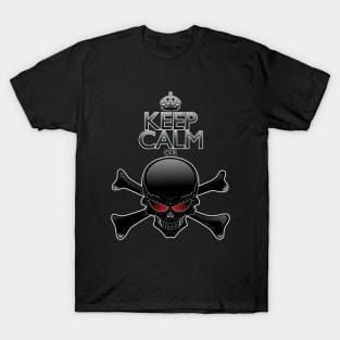Keep Calm or Die! Black Skull T-Shirt